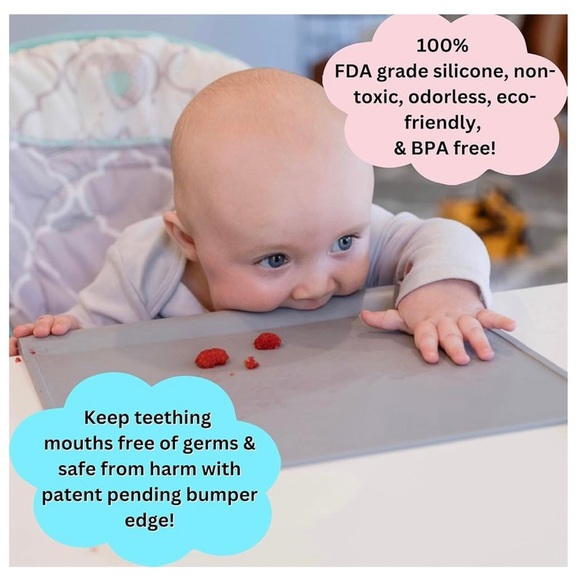 NWT in Box Table Tyke Roll Up Silicone Dining Mat Ballerina Pink - Picture 8 of 8